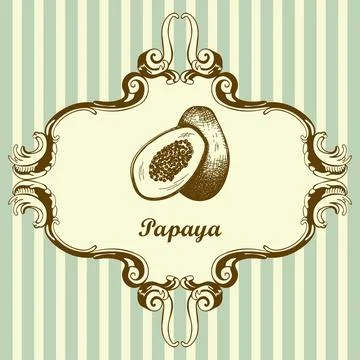 Icon Of Papaya Stock Illustration