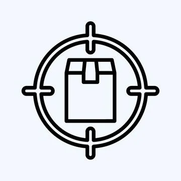 Icon Parcel Tracking. suitable for education symbol. line style. simple desig イラスト素材