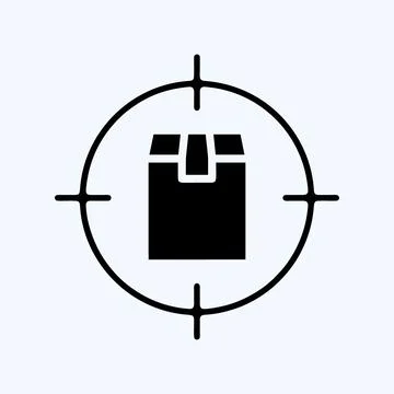 Icon Parcel Tracking. suitable for education symbol. glyph style. simple desi Illustration