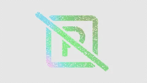 Icon parking slash is made up of LED square shapes that shimmer and flicker. Stock Footage 299209687