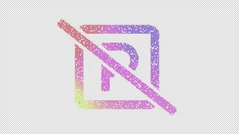 Icon parking slash is made up of LED square shapes that shimmer and flicker. Stock Footage 299213681