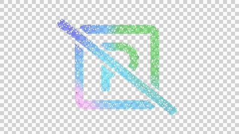 Icon parking slash is made up of LED square shapes. There are bright diodes and Stock Illustration