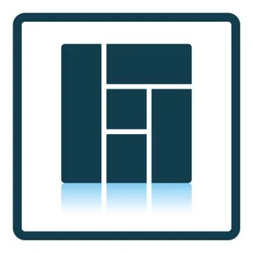 Icon of parquet plank pattern Illustrazione stock