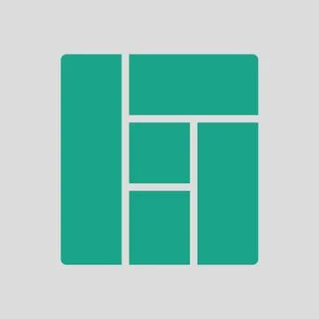 Icon of parquet plank pattern Illustrazione stock