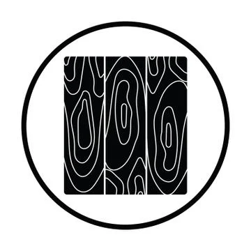 Icon of parquet plank pattern Illustrazione stock