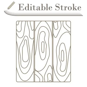 Icon Of Parquet Plank Pattern Stock Illustration
