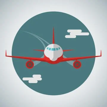 Icon of a passenger liner in a flat style. Stock Illustration
