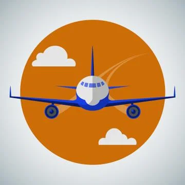 Icon of a passenger liner in a flat style. Stock Illustration