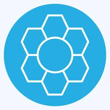 Icon Pattern Recognition. related to Bioengineering symbol. blue eyes style Illustrazione stock