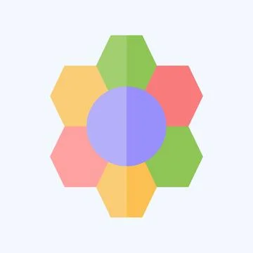 Icon Pattern Recognition. related to Bioengineering symbol. flat style Stock Illustration