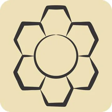 Icon Pattern Recognition. related to Bioengineering symbol. hand drawn style Stock Illustration