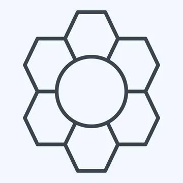 Icon Pattern Recognition. related to Bioengineering symbol. line style イラスト素材