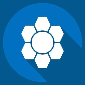 Icon Pattern Recognition. related to Bioengineering symbol. long shadow style 스톡 일러스트