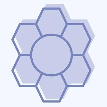 Icon Pattern Recognition. related to Bioengineering symbol. two tone style イラスト素材