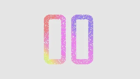 Icon pause is made up of LED square shapes that shimmer and flicker. There are Stock Footage 294782372