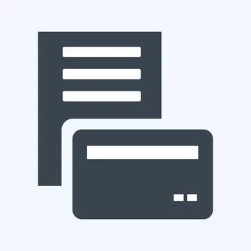 Icon Pay via Card. suitable for Education symbol. glyph style. simple design  Illustration