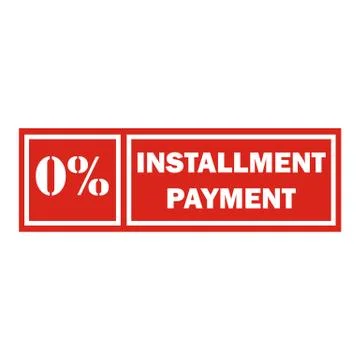 Icon payment installment red rectangular frame Ilustração Stock