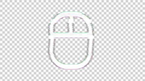 Icon pc mouse is distorted. Glitch. Noise, chromatic aberration, geometric Stock Illustration