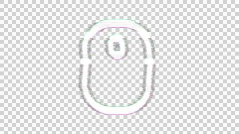 Icon pc mouse is distorted. Glitch. Noise, chromatic aberration, geometric Stock Illustration