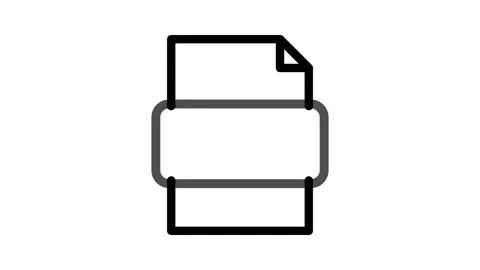 Icon of a PDF file, indicating a portable document format used for preservi.. Stock Footage 334834406