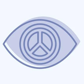 Icon Peace of View. related to World Peace symbol. two tone style. design e.. Stock Illustration