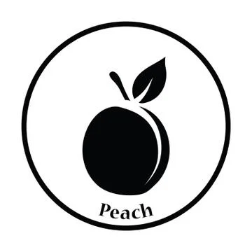 Icon of Peach Stock Illustration