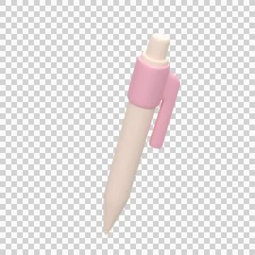 Icon of pencil on white background. 3d render, 3d illustration. Stock Illustration