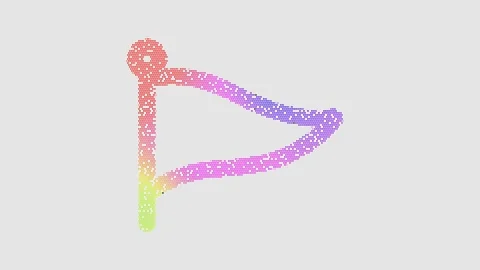 Icon pennant is made up of LED square shapes that shimmer and flicker. There are Stock Footage 299195445