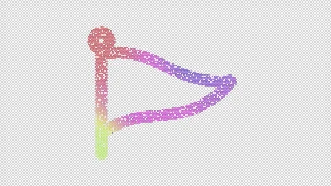 Icon pennant is made up of LED square shapes that shimmer and flicker. There are Stock Footage 299213068