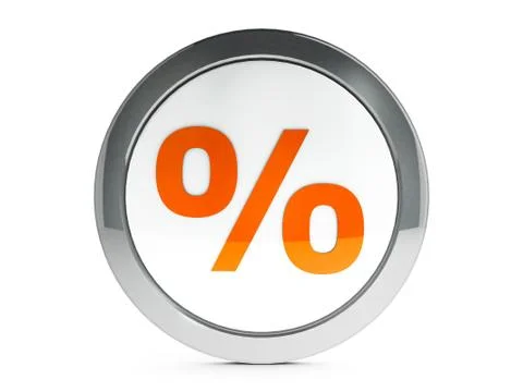 Icon percent with highlight Stock Illustration