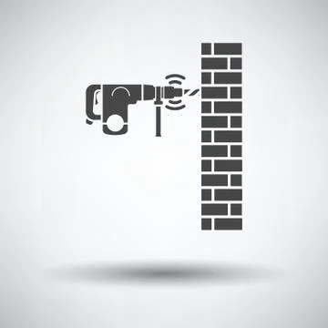 Icon of perforator drilling wall Ilustración de archivo