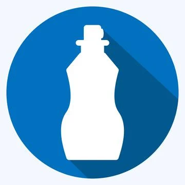Icon Perfume 2 - Long Shadow Style - simple illustration, good for prints , a Illustration