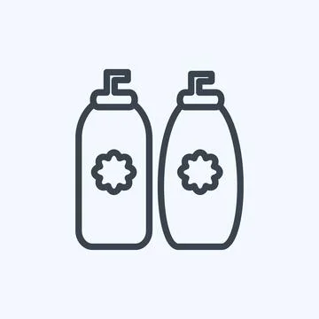 Icon Perfume Bottles. suitable for Spa symbol. line style. simple design edit Stock-Illustration