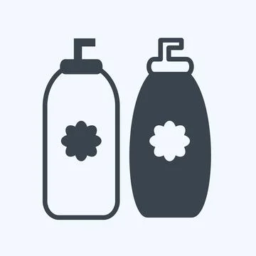Icon Perfume Bottles. suitable for Spa symbol. glyph style. simple design edi Stock-Illustration
