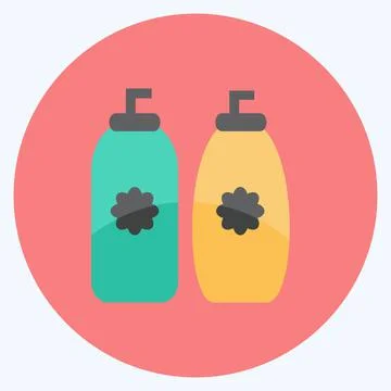 Icon Perfume Bottles. suitable for Spa symbol. flat style. simple design edit Stock-Illustration