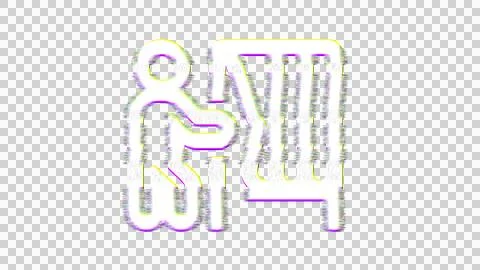 Icon person booth is distorted. Glitch. Noise, chromatic aberration, geometric Stock Illustration