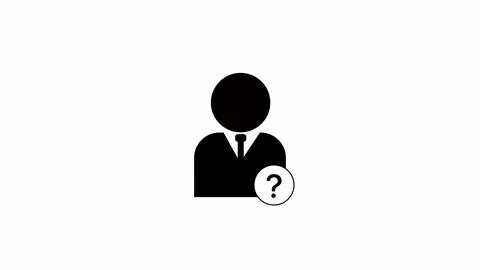 Icon of a person with a question mark representing anonymity or unknown ide.. Stock Illustration