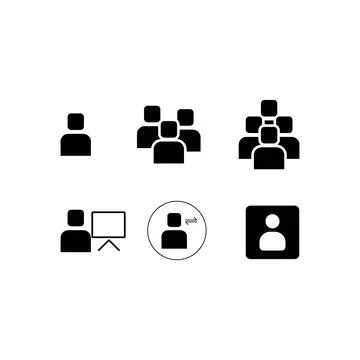 Icon of a person, User icon vector set. Profile and people silhouette collection Stock Illustration