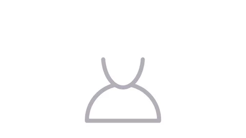 Icon of a person wearing a hat, representing individuality or style. Video stock 334989541