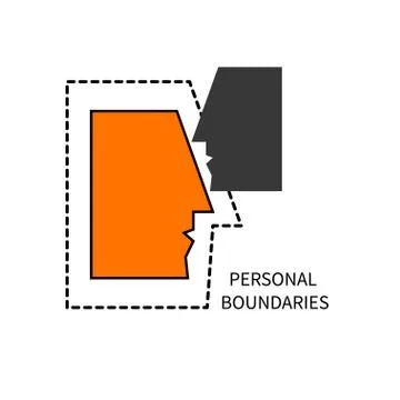 Icon personal boundaries Stock Illustration