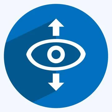 Icon Perspective. suitable for Web Interface symbol. long shadow style. simpl Illustrazione stock