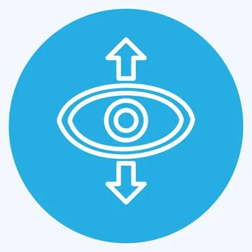 Icon Perspective. suitable for Web Interface symbol. blue eyes style. simple  Illustration