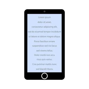 Icon phone with text. Stock Illustration