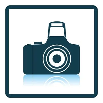 Icon of photo camera Illustrazione stock