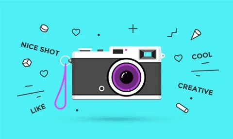 Icon of photo camera Stock Illustration