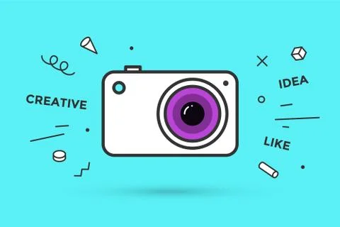 Icon of photo camera Stock Illustration