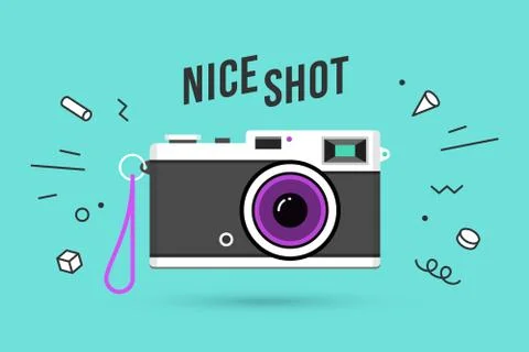 Icon of photo camera Stock Illustration