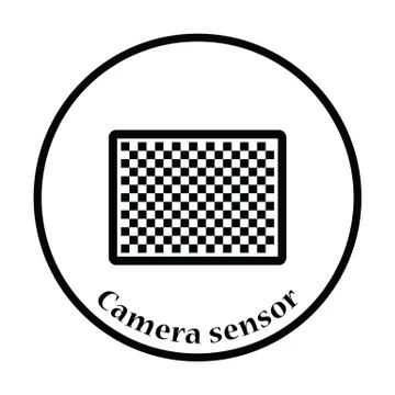 Icon of photo camera sensor Stock Illustration