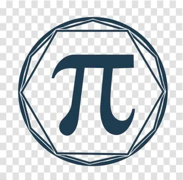 Icon  Pi day black Stock Illustration