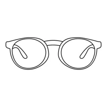 Icon with a picture of a frame for glasses. A simple drawing without pouring Stock Illustration